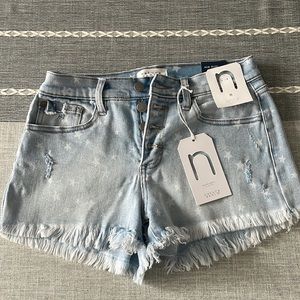 Mid-Rise Denim Shorts